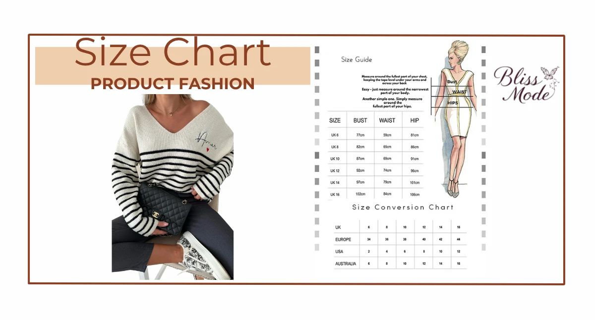 Bliss Striped _AMOR_ Knitted Jumper Sweater Top-Blac