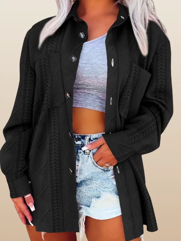 Knit Button Up Long Sleeve Outerwear Cardigan