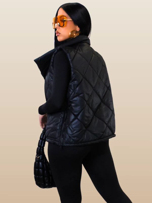 Black Quilted Puffer Vest