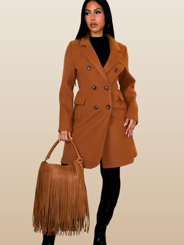 Camel Brown Ladies Overcoat