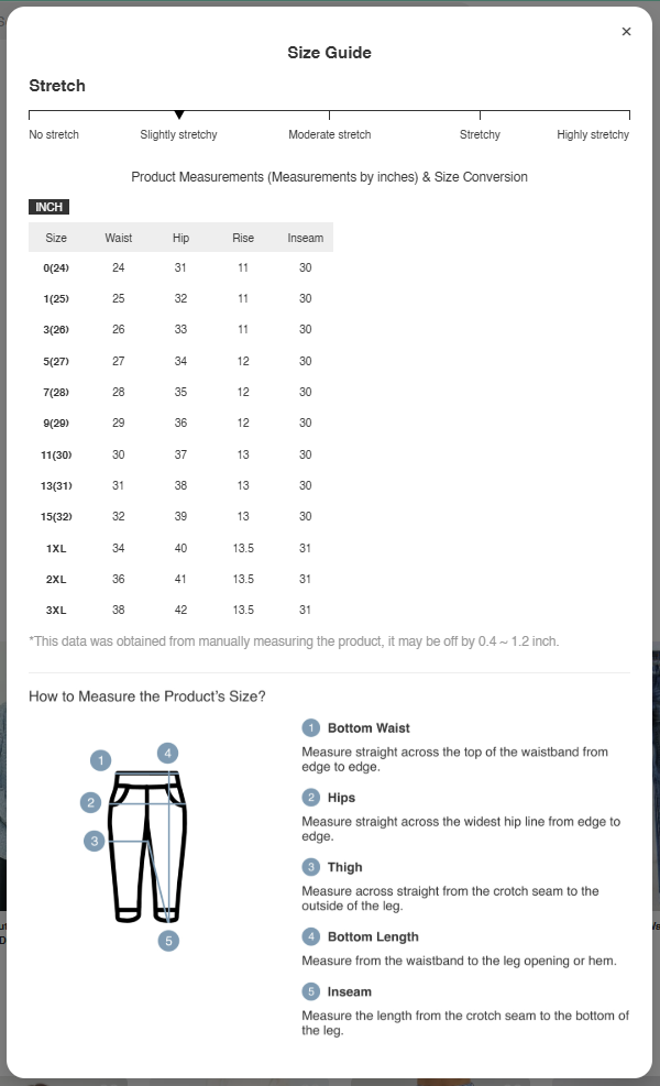  Plus Size High Rise Wide Leg Palazzo Jeans – Ankle Length Size Chart