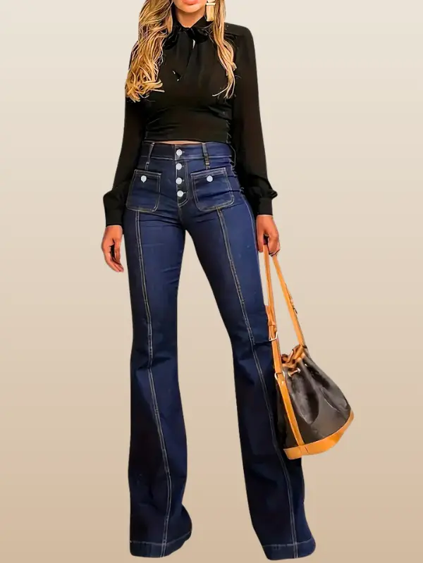 everyday-multipocket-stretch-high-waist-solid-slim-pants