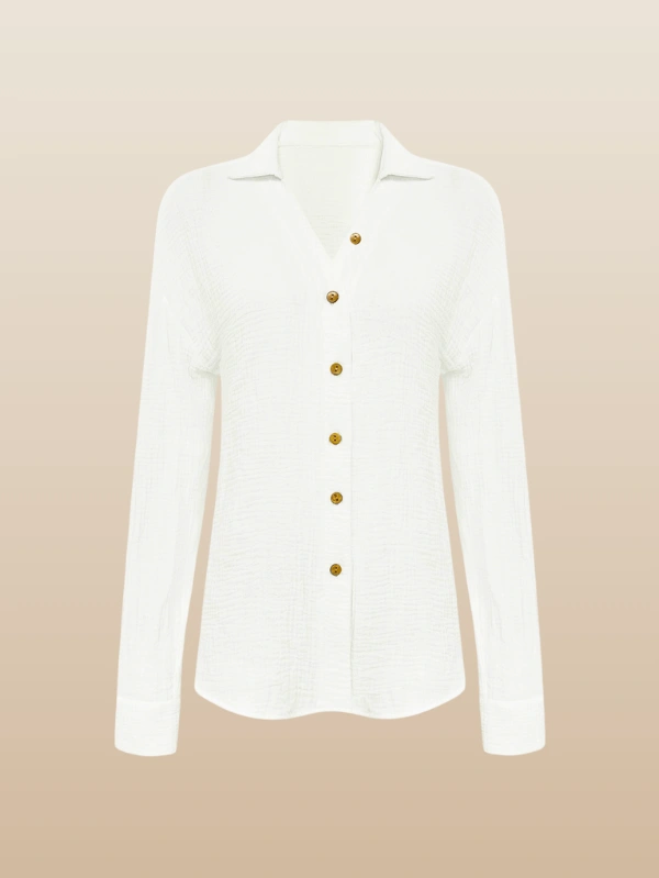 casual white shirt women