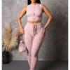 Barceloneta Two Piece Pant Set - Blush
