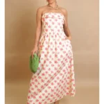 Rose Bloom Strapless Dress
