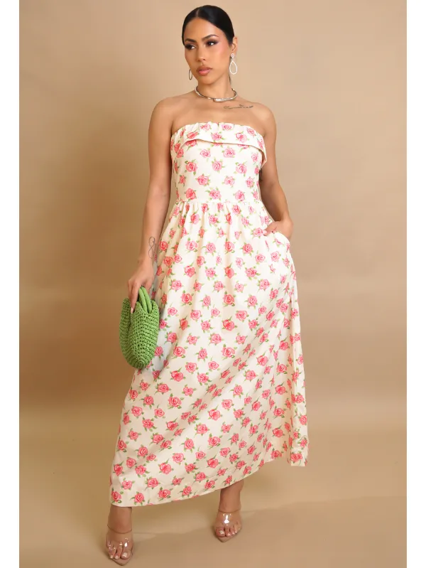 Grace Midi Dress - Pink