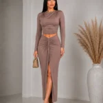 Allure Drape Skirt Set