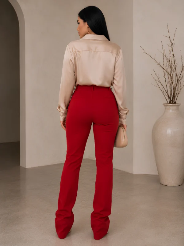 Boss Mode Satin Blouse Back View