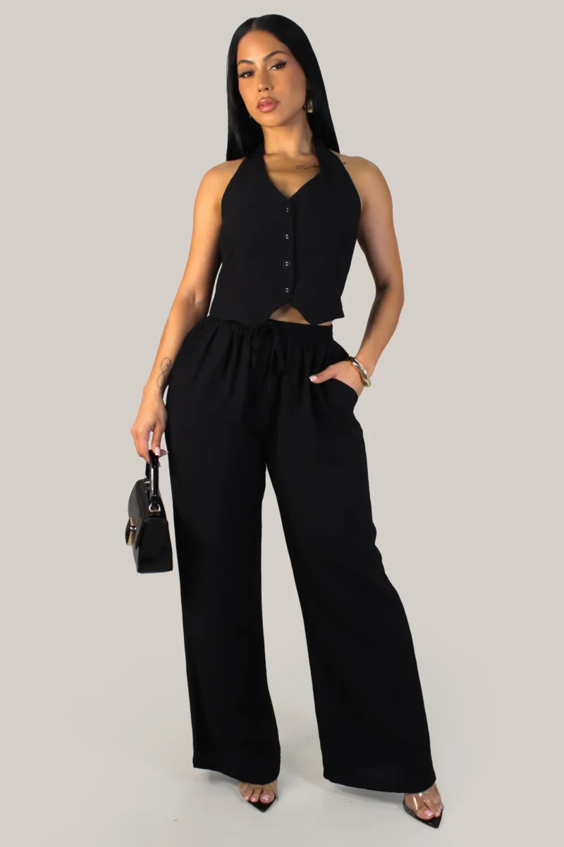 Noir Chic Pant Set