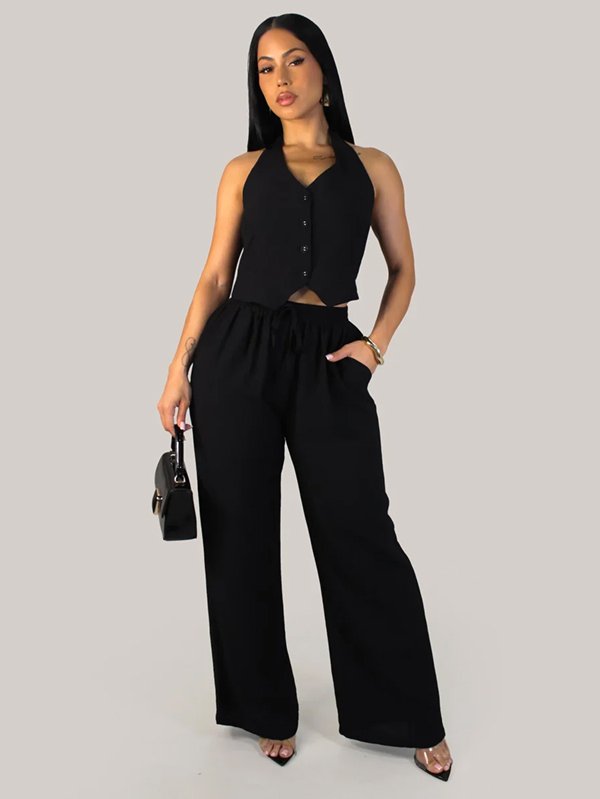 Noir Chic Pant Set